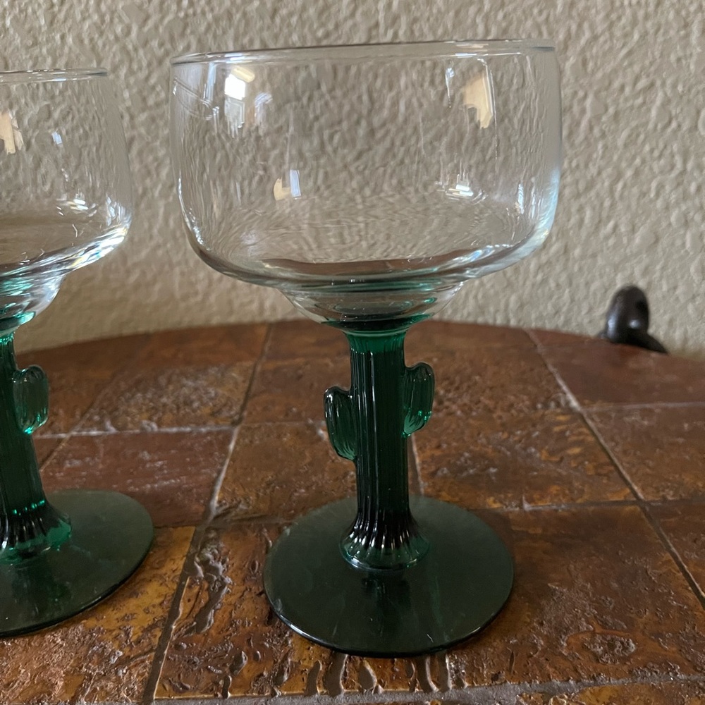 Set of 2 Vintage Cactus Margarita Glasses - Picture 14 of 15
